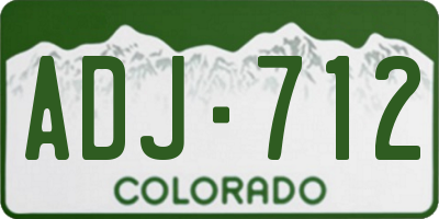 CO license plate ADJ712