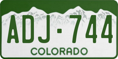 CO license plate ADJ744