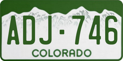CO license plate ADJ746