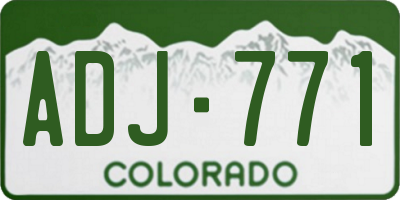 CO license plate ADJ771