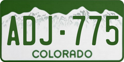 CO license plate ADJ775
