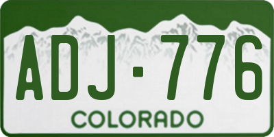 CO license plate ADJ776