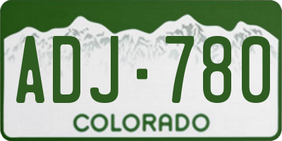 CO license plate ADJ780