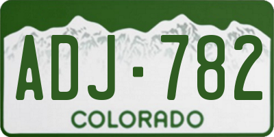CO license plate ADJ782