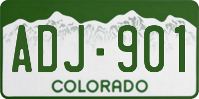 CO license plate ADJ901