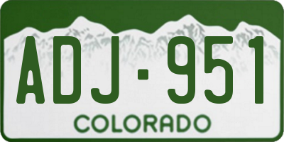 CO license plate ADJ951