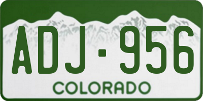 CO license plate ADJ956