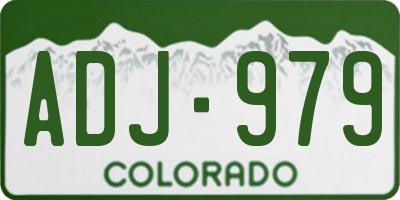 CO license plate ADJ979