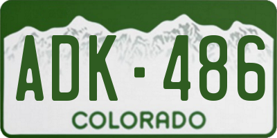 CO license plate ADK486