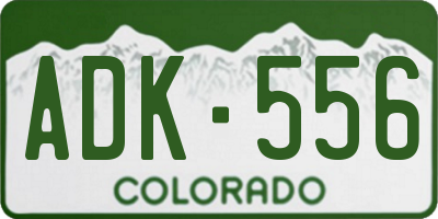 CO license plate ADK556