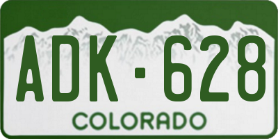CO license plate ADK628