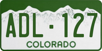 CO license plate ADL127