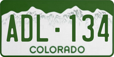 CO license plate ADL134