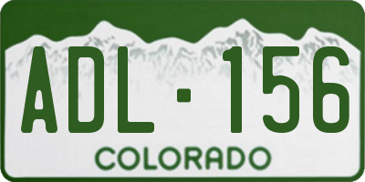 CO license plate ADL156