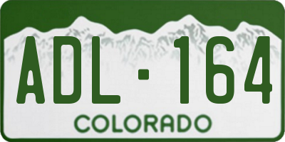 CO license plate ADL164