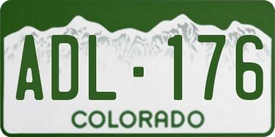 CO license plate ADL176