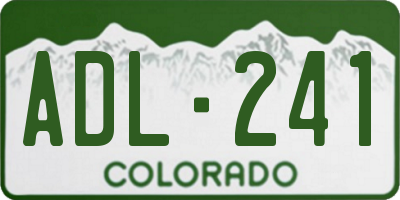 CO license plate ADL241