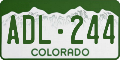CO license plate ADL244