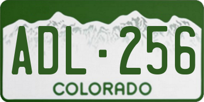 CO license plate ADL256