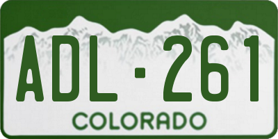 CO license plate ADL261