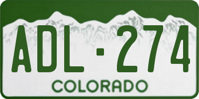 CO license plate ADL274