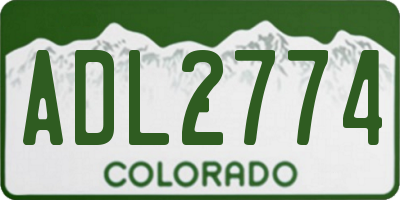 CO license plate ADL2774