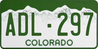 CO license plate ADL297