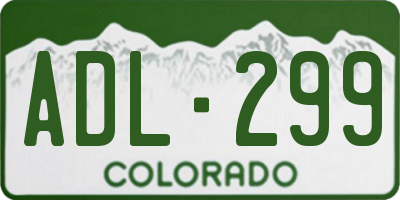 CO license plate ADL299