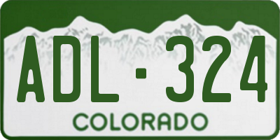 CO license plate ADL324