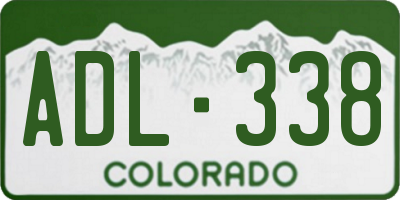 CO license plate ADL338