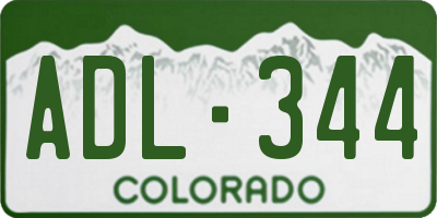 CO license plate ADL344