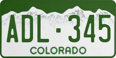 CO license plate ADL345