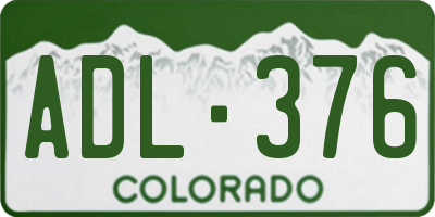 CO license plate ADL376