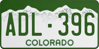CO license plate ADL396