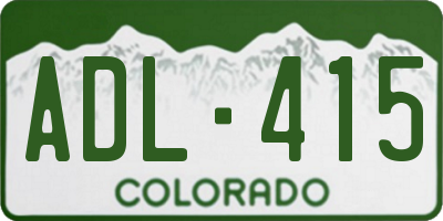 CO license plate ADL415