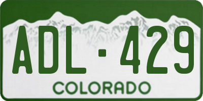 CO license plate ADL429