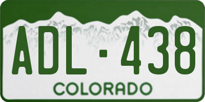 CO license plate ADL438