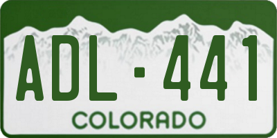 CO license plate ADL441