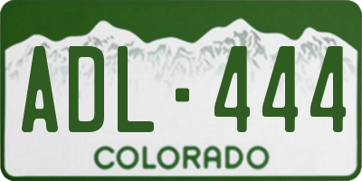 CO license plate ADL444