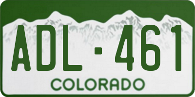 CO license plate ADL461