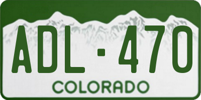 CO license plate ADL470