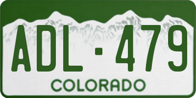 CO license plate ADL479