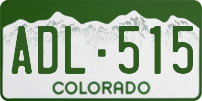 CO license plate ADL515