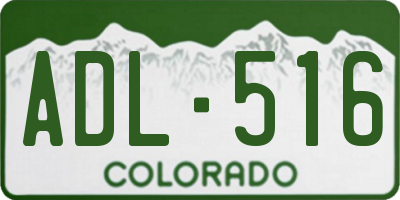CO license plate ADL516