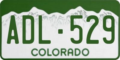 CO license plate ADL529