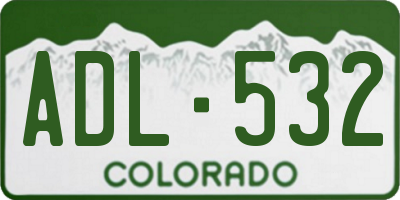 CO license plate ADL532