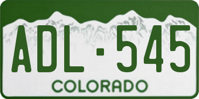 CO license plate ADL545
