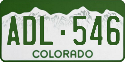 CO license plate ADL546