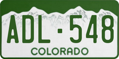 CO license plate ADL548
