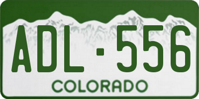 CO license plate ADL556